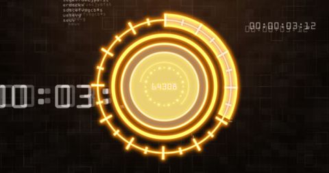 Futuristic Digital Interface with Circular Scanner Display - Download Free Stock Images Pikwizard.com