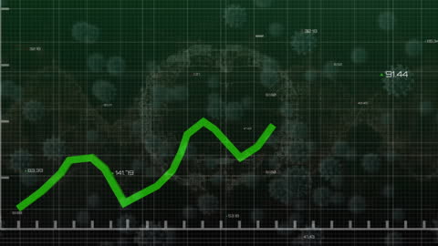 Dynamic Digital Graph Overlay on Global Grid Background