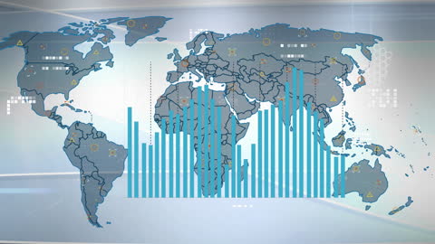 Global Economy and Financial Analysis Interface with World Map