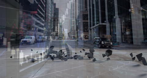 Abstract Collage of Urban Street and Economic Data Illusions