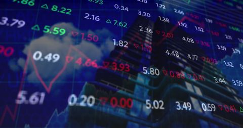 Blending Stock Market Graphs with Modern Urban Architecture - Download Free Stock Images Pikwizard.com