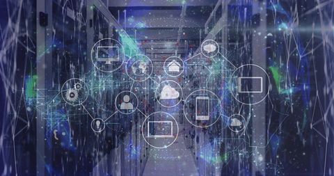 Digital Interface and Future Technology in Server Room - Download Free Stock Images Pikwizard.com
