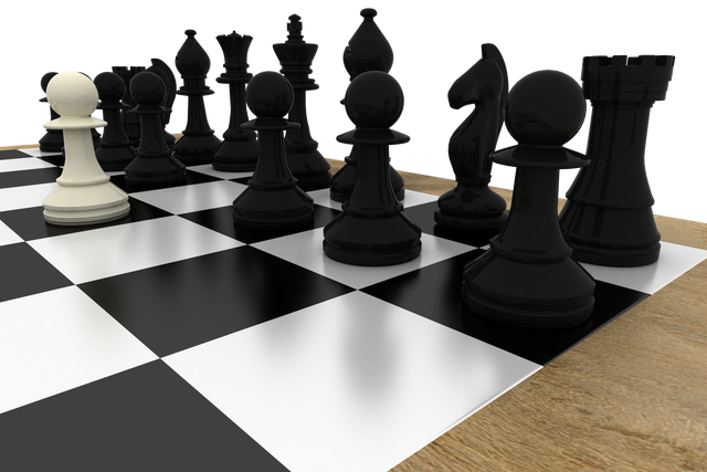 Transparent Black Chess Pieces on Chessboard with White Pawn - Download Free Stock Videos Pikwizard.com