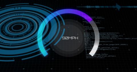 Digital Speedometer Display with Futuristic Data Background - Download Free Stock Images Pikwizard.com