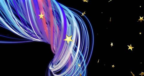 Vibrant Swirling Streaks with Golden Thematic Stars - Download Free Stock Images Pikwizard.com