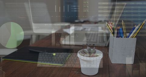 Digital Analytics and Research Workspace with Creative Tools - Download Free Stock Images Pikwizard.com