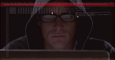 Hooded Programmer Analyzing Network Data on Laptop - Download Free Stock Images Pikwizard.com