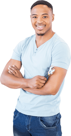 Confident Young Man Holding Wrench Transparent Background - Download Free Stock Videos Pikwizard.com