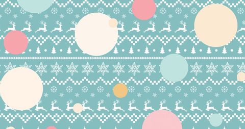 Seamless christmas pattern design with reindeer and snowflakes