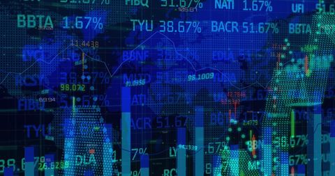 Global Financial Network and Stock Data Visualization - Download Free Stock Images Pikwizard.com