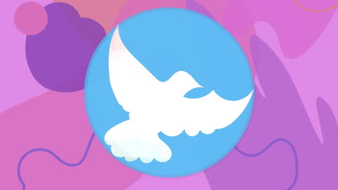 White Dove Symbolizing Peace Over Abstract Purple Background