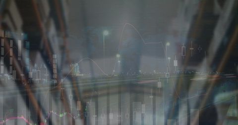global financial data integration with urban movement - Download Free Stock Images Pikwizard.com