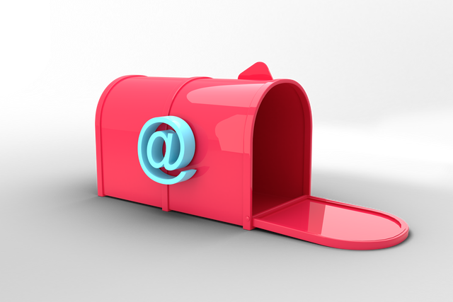 Red Digital Mailbox with At Symbol on Transparent Background - Download Free Stock Videos Pikwizard.com