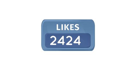 Social Media Like Counter Displaying 2424 Likes