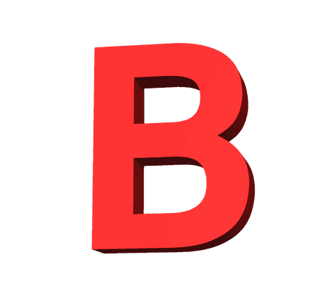 bold red letter b with transparent background isolated vector - Download Free Stock Videos Pikwizard.com