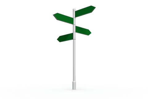green directional guideposts on transparent background for travel concepts - Download Free Stock Videos Pikwizard.com