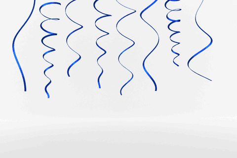 Transparent Hanging Blue Streamer Decorations on Blank Background - Download Free Stock Videos Pikwizard.com