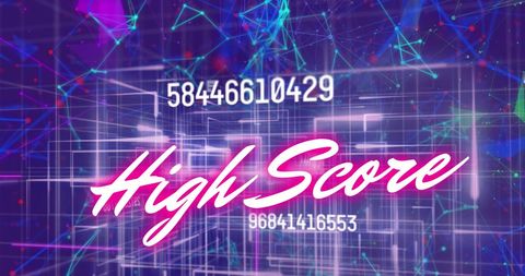 High Score Over Colorful Network Connections and Data Streams - Download Free Stock Images Pikwizard.com