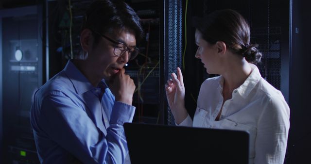 IT Professionals Analyzing Data Center Operations - Download Free Stock Photos Pikwizard.com
