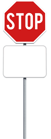 transparent road stop sign with blank space for custom text - Download Free Stock Videos Pikwizard.com
