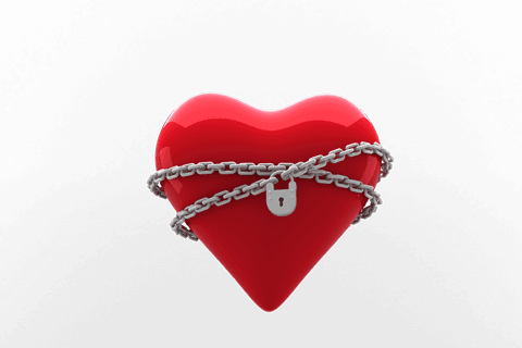 3D Heart Wrapped in Chains with Padlock on Transparent Background - Download Free Stock Videos Pikwizard.com