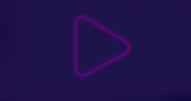 Purple Neon Play Icon on Dark Purple Background - Download Free Stock Images Pikwizard.com