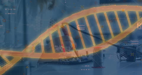 DNA Strand and Data Processing in Scientific Laboratory