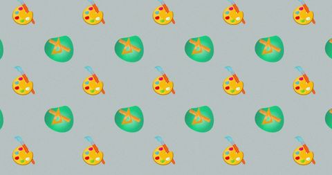 Seamless Pattern of Art and Math Icons on Grey - Download Free Stock Images Pikwizard.com