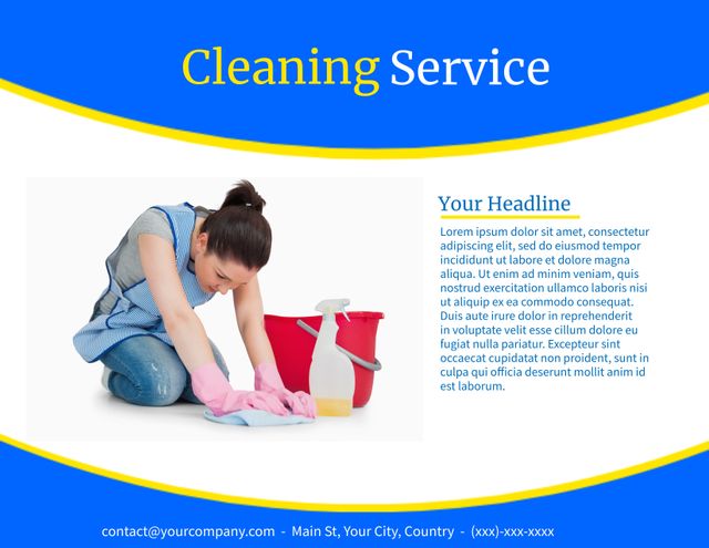 Efficient Housekeeping Services by Professional Female Cleaner - Download Free Stock Templates Pikwizard.com