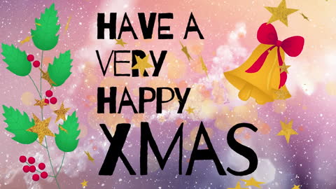 Animated Festive Christmas Banner with Bells and Holly