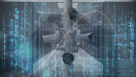 Digital Financial Data Processing Concept with Businessman