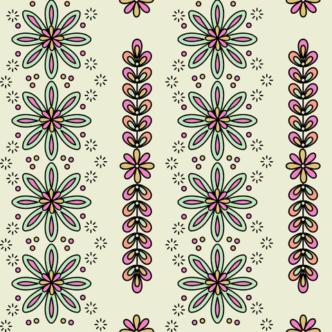 Colorful Floral Pattern on Transparent Background Vector - Download Free Stock Videos Pikwizard.com