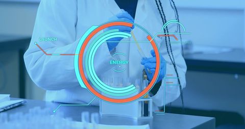 African American Scientist Using Digital Data Interface in Laboratory - Download Free Stock Images Pikwizard.com