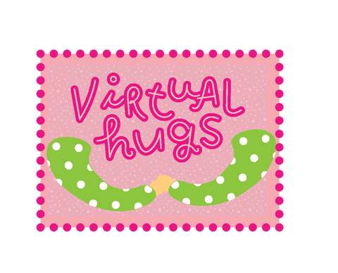 colorful virtual hugs text on transparent background for connection - Download Free Stock Videos Pikwizard.com