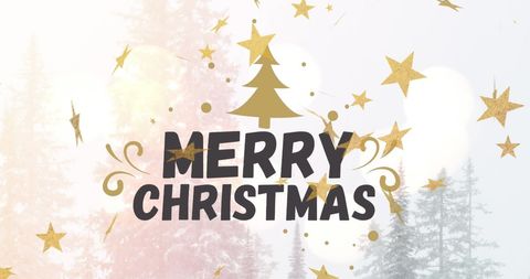 Festive Merry Christmas Stars Celebration Design - Download Free Stock Images Pikwizard.com