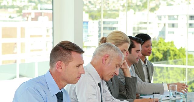 Business Team Attending Important Meeting in Modern Office - Download Free Stock Images Pikwizard.com