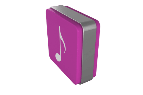 purple 3d icon with white musical note on transparent background - Download Free Stock Videos Pikwizard.com