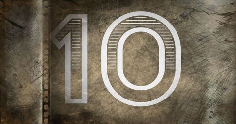 Abstract Number 10 Against Rustic Metallic Background - Download Free Stock Images Pikwizard.com