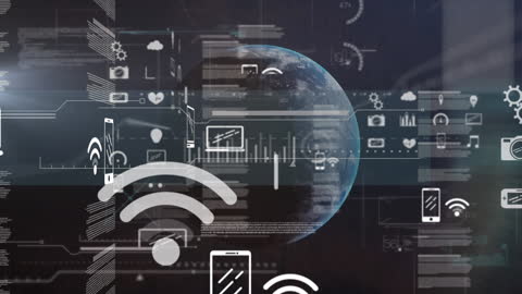 Global Network Communication Technology Concept Overlay