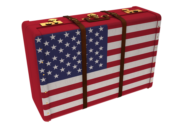 Suitcase with United States Flag on Transparent Background - Download Free Stock Videos Pikwizard.com