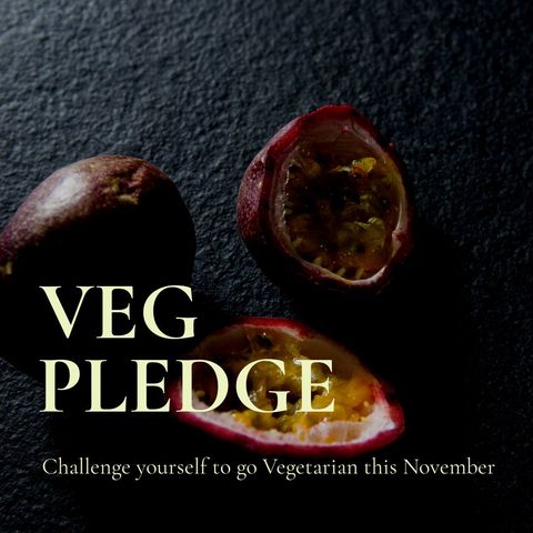 passion distance: engaging veg pledge awareness graphic - Download Free Stock Templates Pikwizard.com