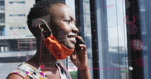 Businesswoman Discussing Financial Data During Pandemic