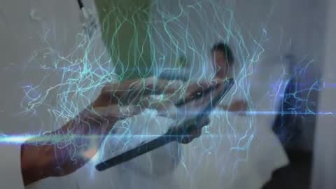 Doctor Interfacing with Digital Health Network via Tablet