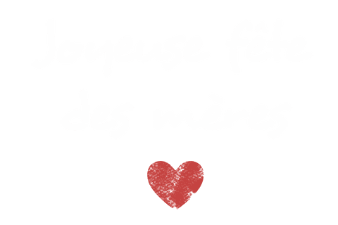 joyful fête des mères greeting with red heart on transparent background - Download Free Stock Videos Pikwizard.com