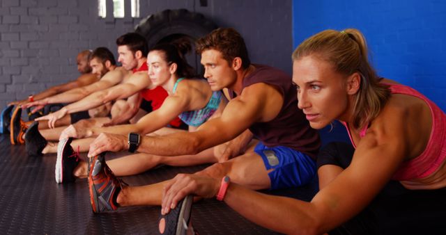 Group Fitness Class Stretching Together in Modern Gym - Download Free Stock Images Pikwizard.com