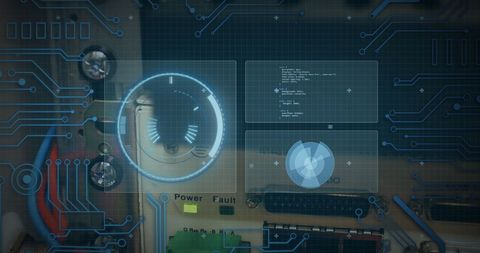 Futuristic Digital Interface Display with Cyber Elements - Download Free Stock Images Pikwizard.com
