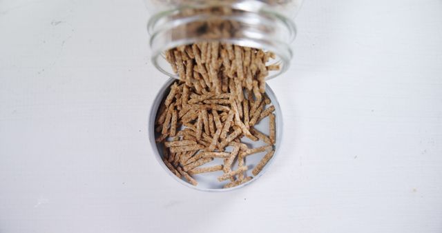 Jar of Healthy Whole Grain Cereal Spilling onto Surface - Download Free Stock Images Pikwizard.com