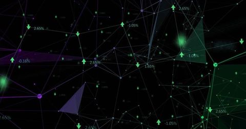 Futuristic Network Connections with Data Visualization in Digital Space