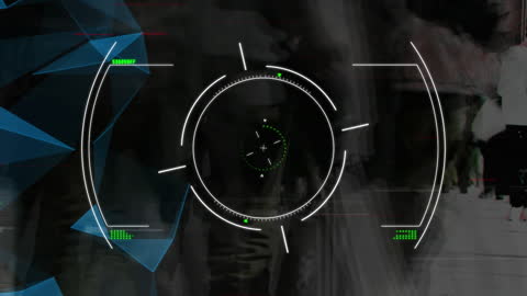 Futuristic Digital Interface with Motion Blur