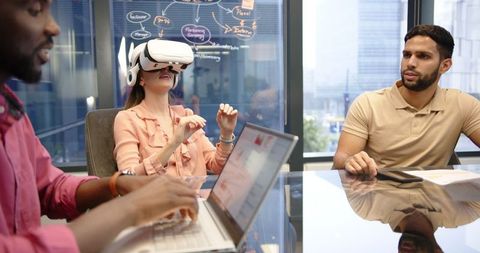 Business Innovation with Virtual Reality in Corporate Meeting - Download Free Stock Images Pikwizard.com
